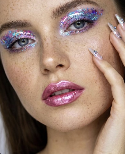 AI-generated beauty close-up